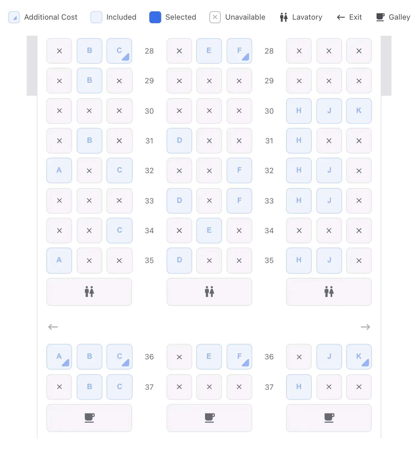 Full seat map